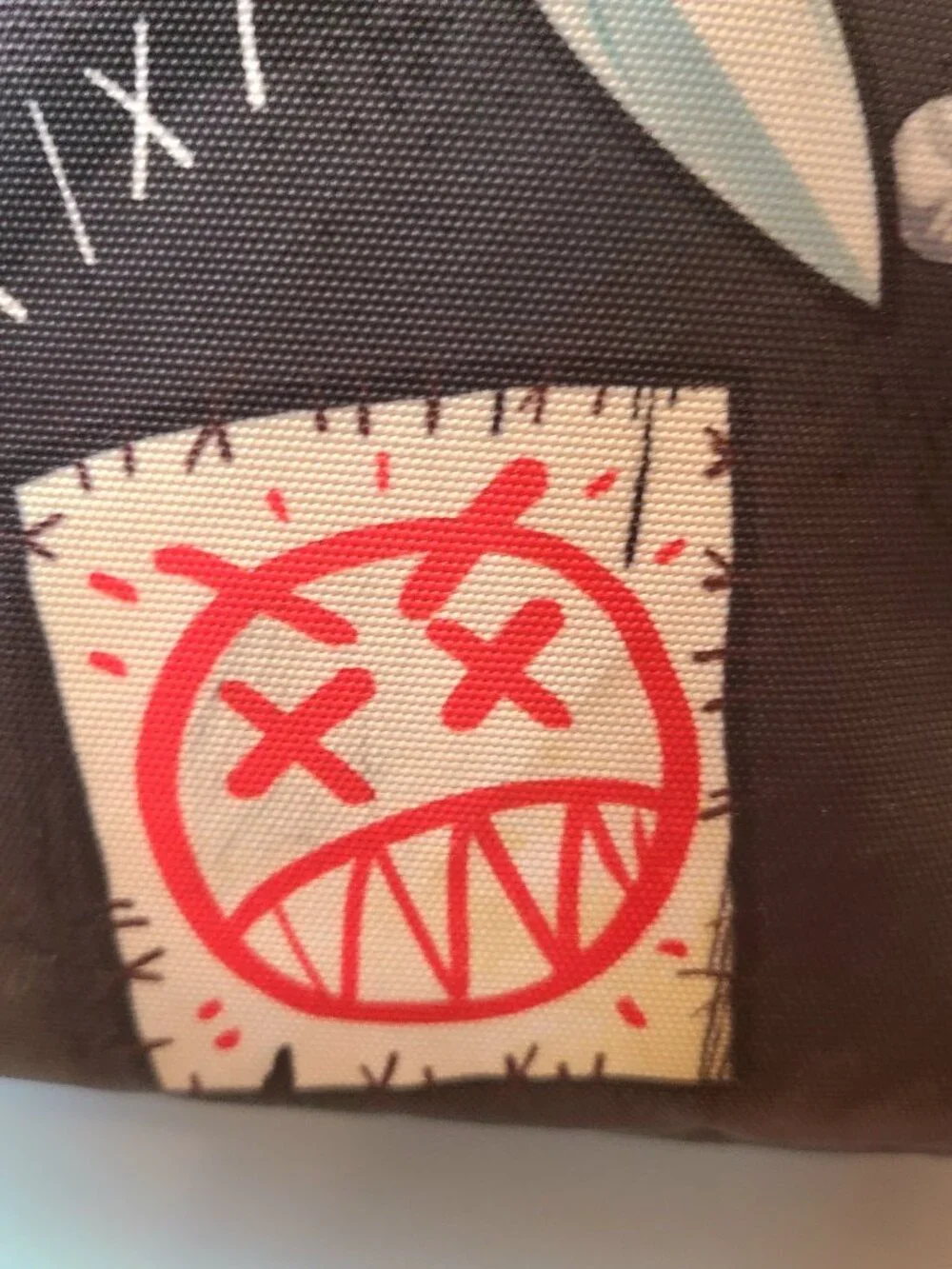 Sprayground Punk Shark Goth Alt Backpack Black Red Plaid